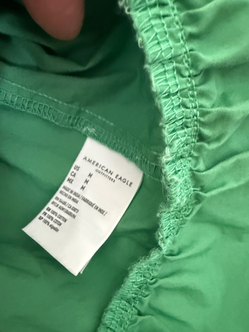 Green Tiered Ruffle Crop Top - Picture 3 of 3